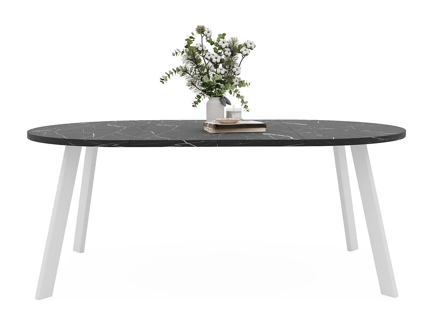 Table extensible grigia pietra