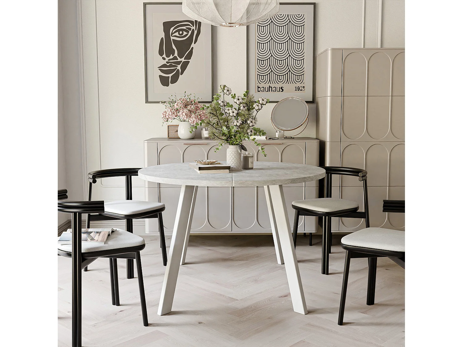 Table extensible bellato gris