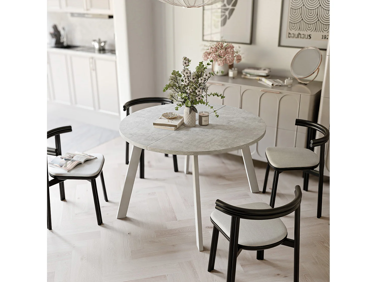 Table extensible bellato gris