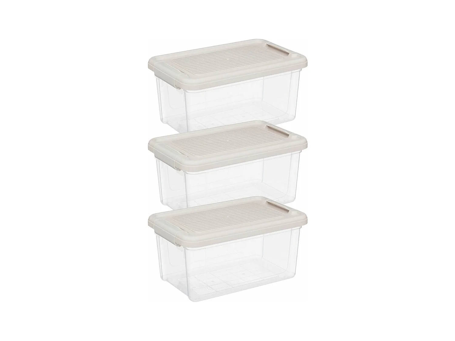 Lot de 3 Boîtes de Rangement "Tide'n" 16L Transparent