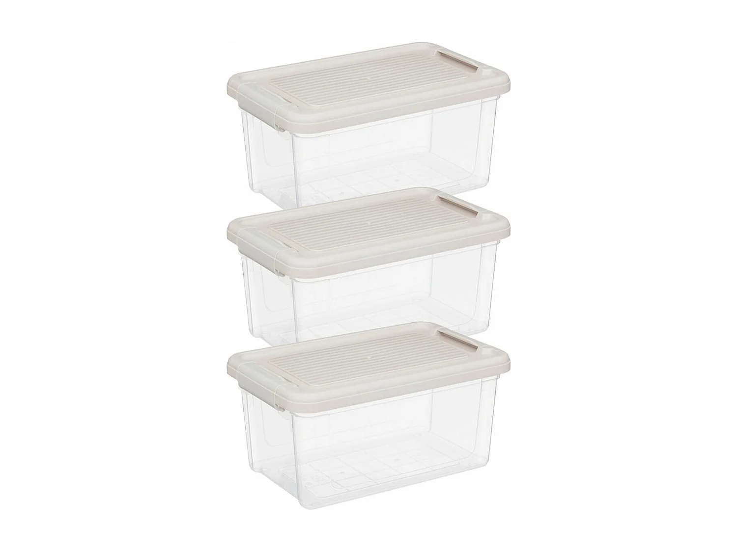 Lot de 3 Boîtes de Rangement "Tide'n" 16L Transparent
