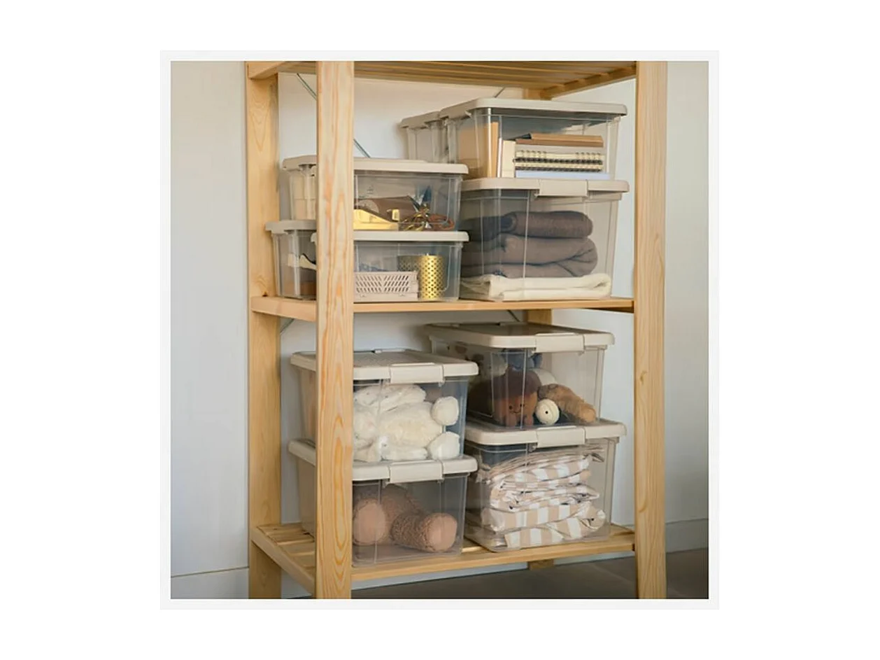 Lot de 3 Boîtes de Rangement "Tide'n" 16L Transparent