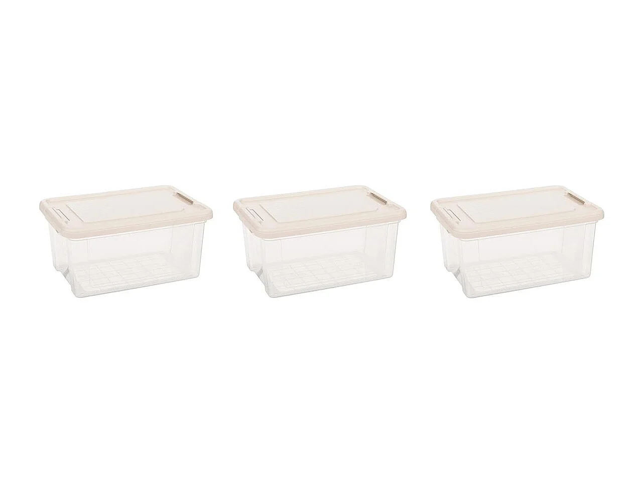 Lot de 3 Boîtes de Rangement "Tide'n" 16L Transparent