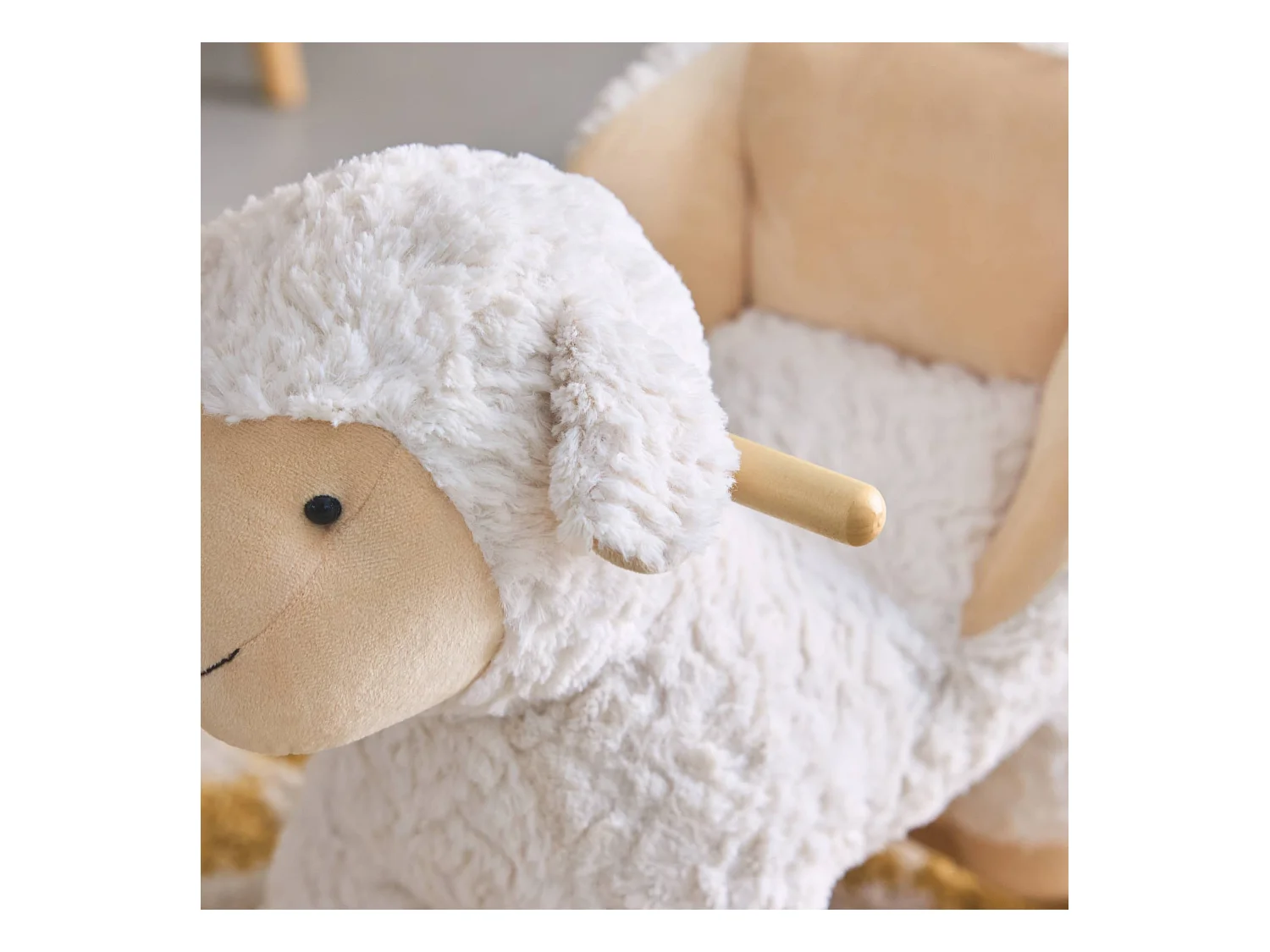 Pecorella a dondolo per bambini, bianco