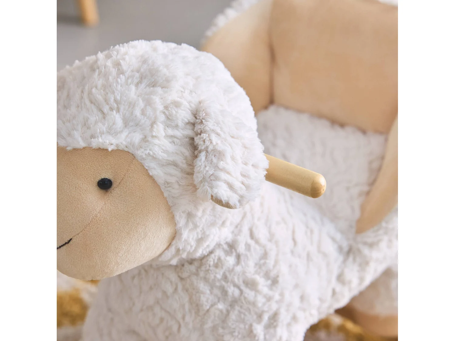 Pecorella a dondolo per bambini, bianco