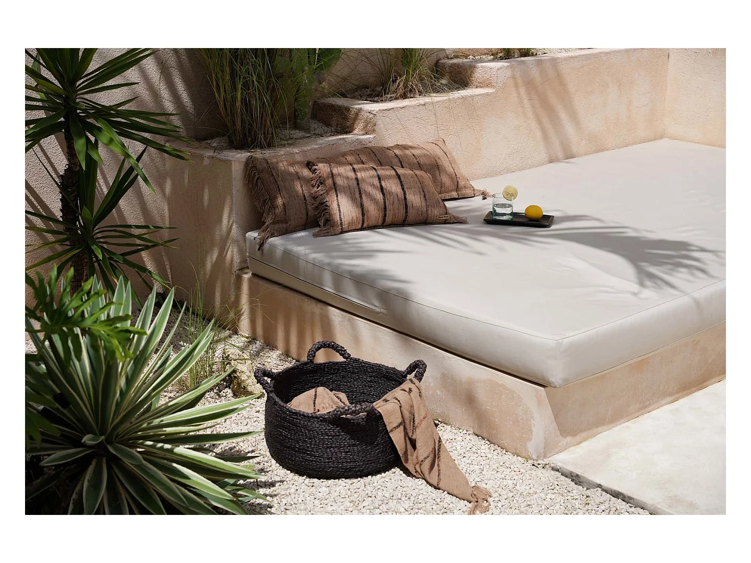 Les Quatre Mains Baskets – Schwarz – L