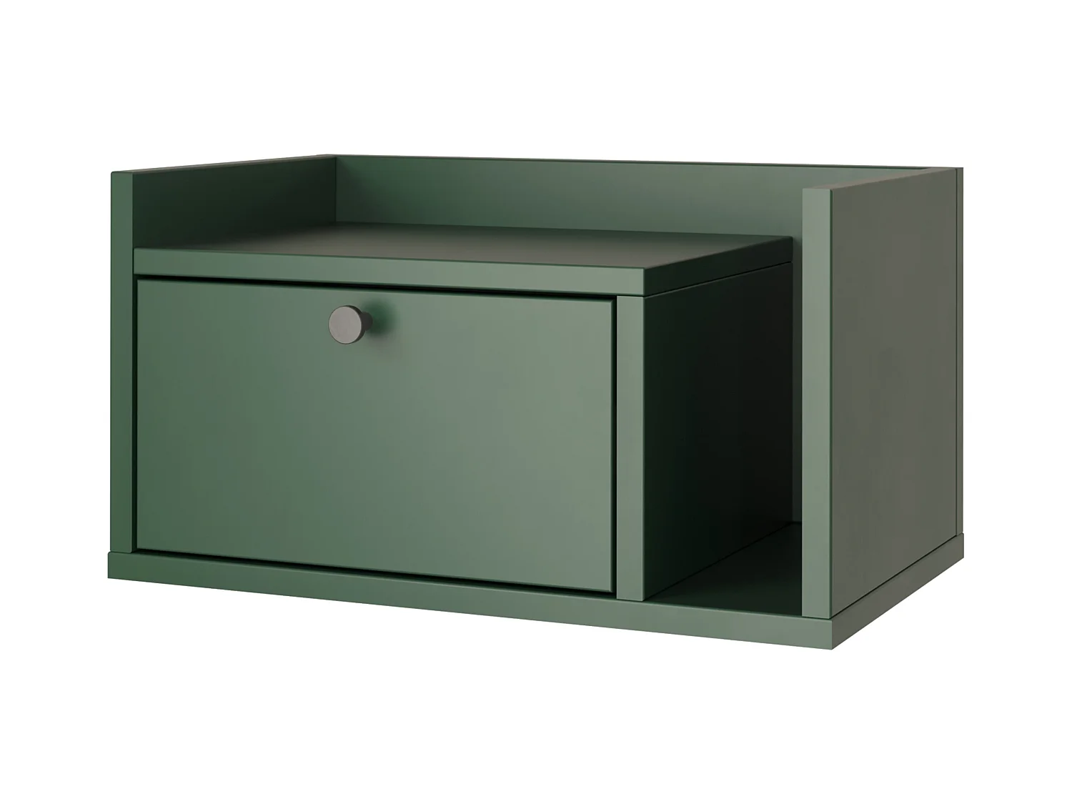 Szafka nocna WENA, wisząca, z szufladą i półką z prawej Aura, 50x27x35 cm, Szałwiowa