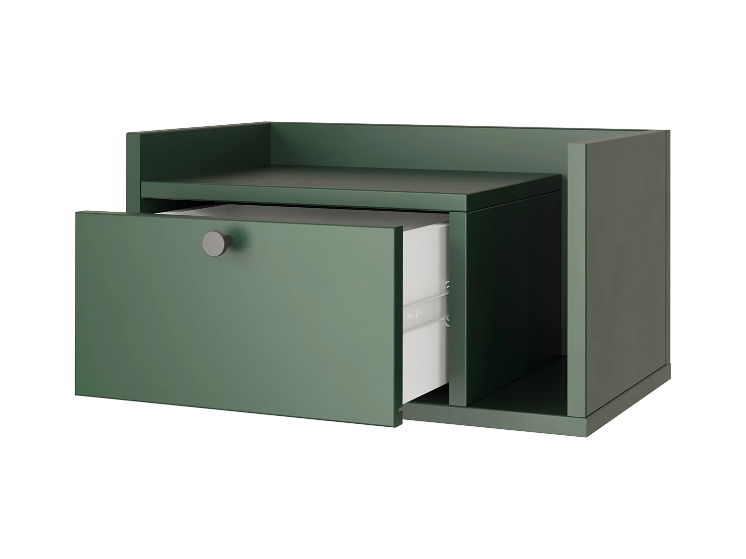 Szafka nocna WENA, wisząca, z szufladą i półką z prawej Aura, 50x27x35 cm, Szałwiowa