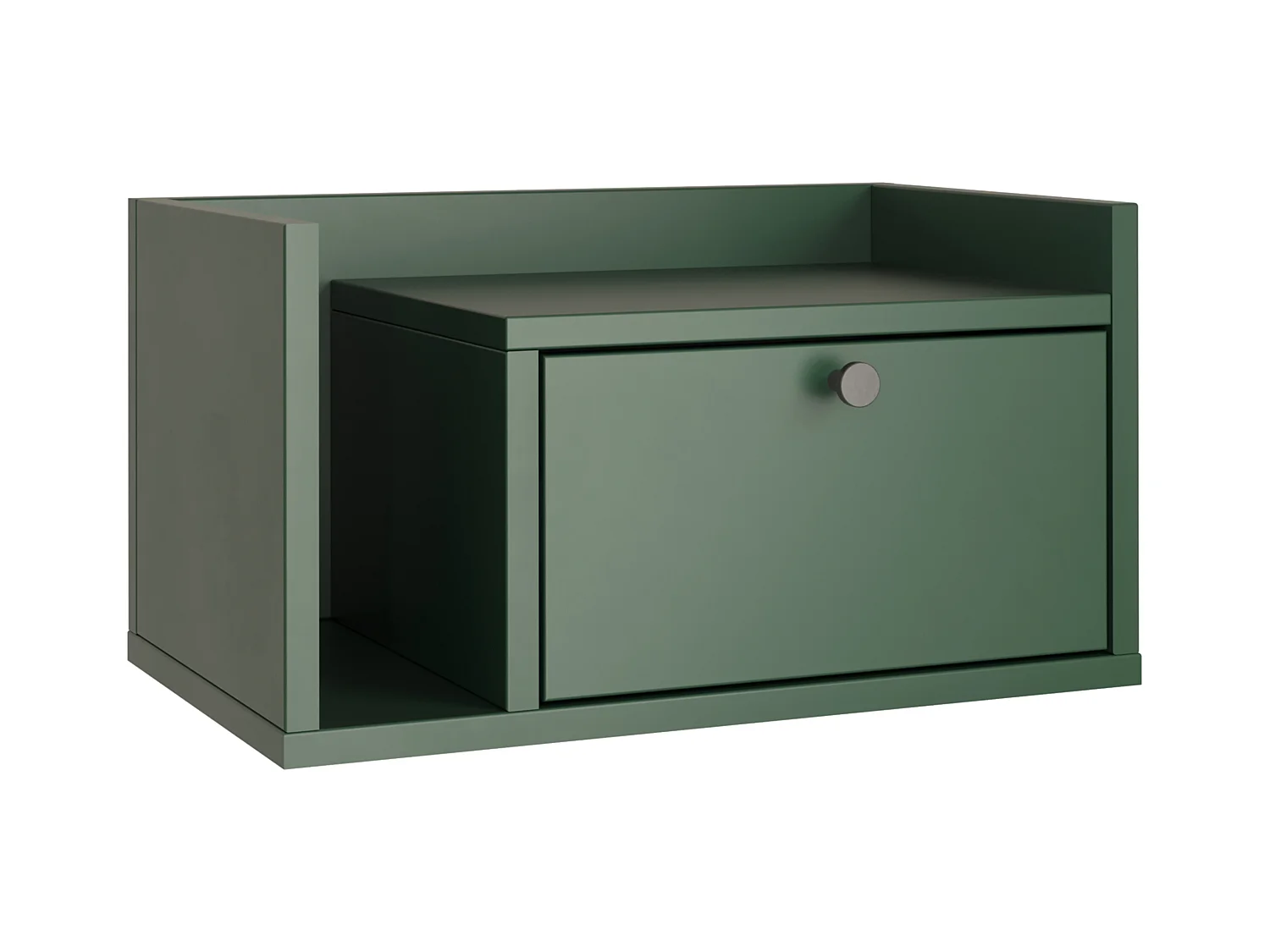 Szafka nocna WENA, wisząca, z szufladą i półką z lewej Aura, 50x27x35 cm, Cappuccino