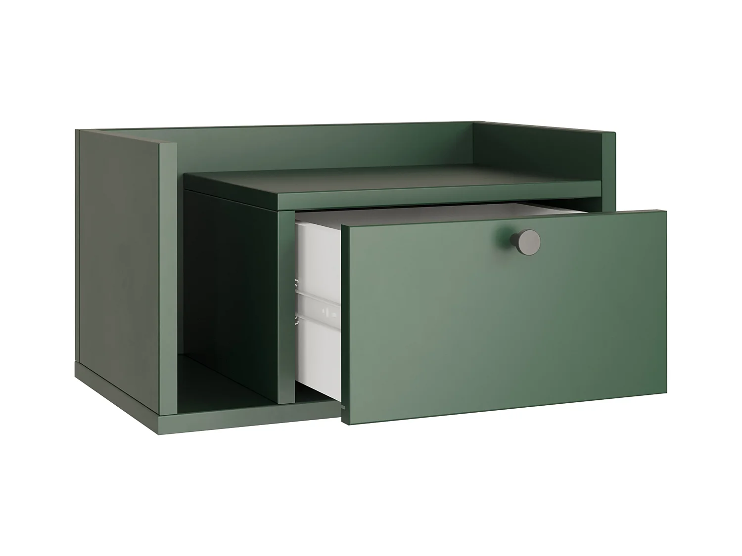 Szafka nocna WENA, wisząca, z szufladą i półką z lewej Aura, 50x27x35 cm, Cappuccino