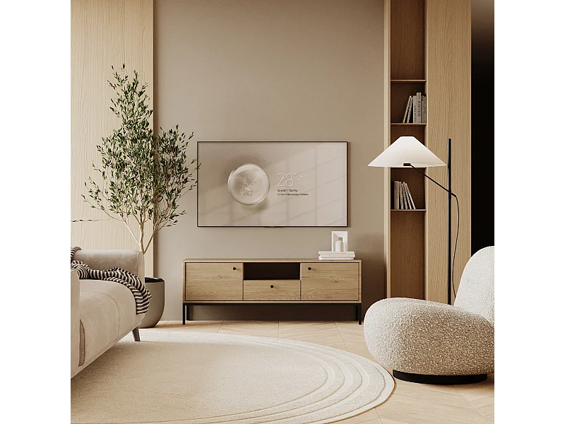 TV-meubel WENA, 3 deuren, Gaja, 150x53x40 cm, Eik Cremona Gaja