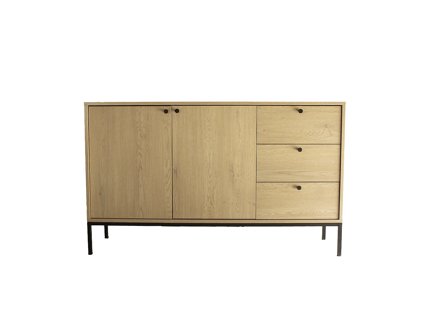 Ladekast WENA, 2 deuren, 3 laden, Gaja, 150x95x40 cm, Eik Cremona Gaja