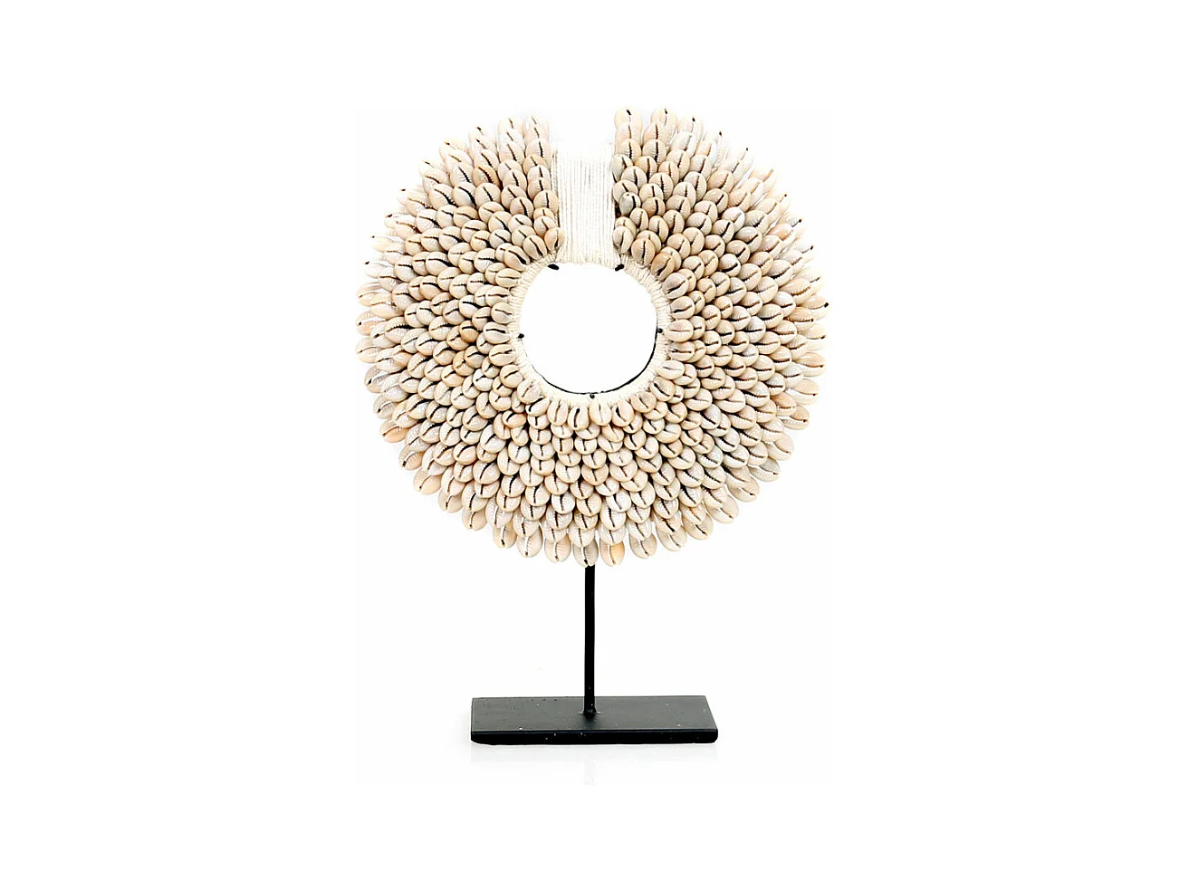 Le Disque De Coquillages Papua Sur Support - Blanc - S