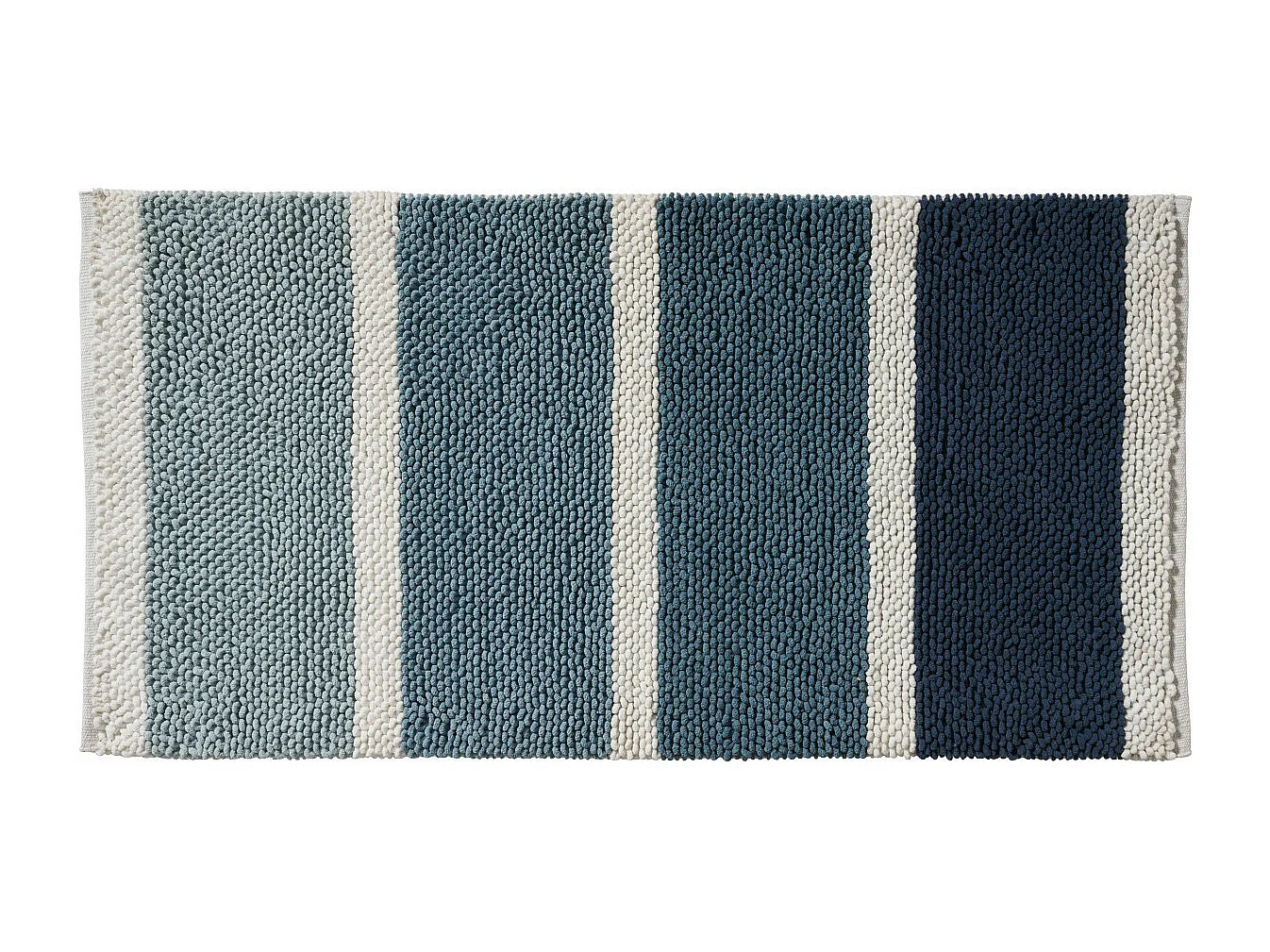Tapis de bain déco à rayures en polycoton 50x80cm