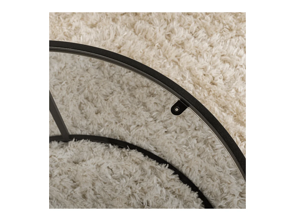 Tavolino rotondo con piano in vetro D80 cm - AURUM