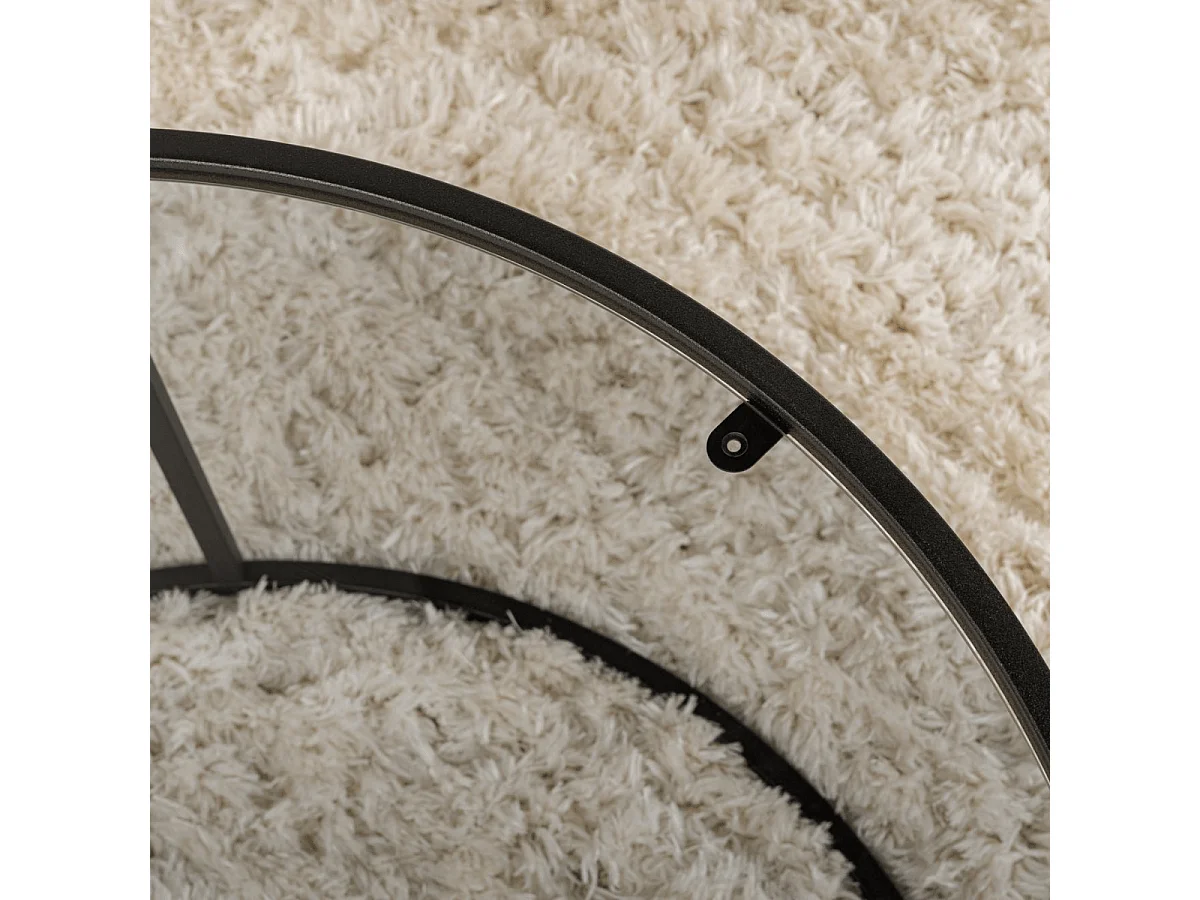 Table basse ronde avec plateau en verre D80 cm - AURUM