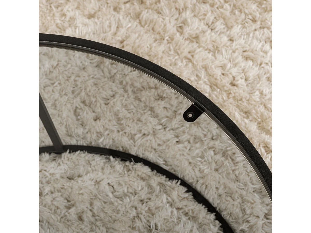 Tavolino rotondo con piano in vetro D80 cm - AURUM