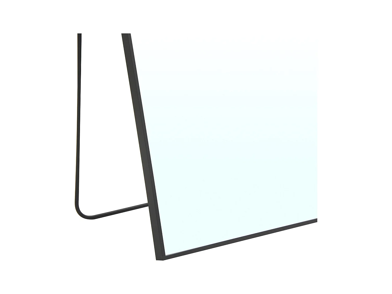 Espejo de cuerpo entero con marco fino negro 165 x 60 cm, espejo grande de pie, para dormitorio, vestidor y espejo de pared.