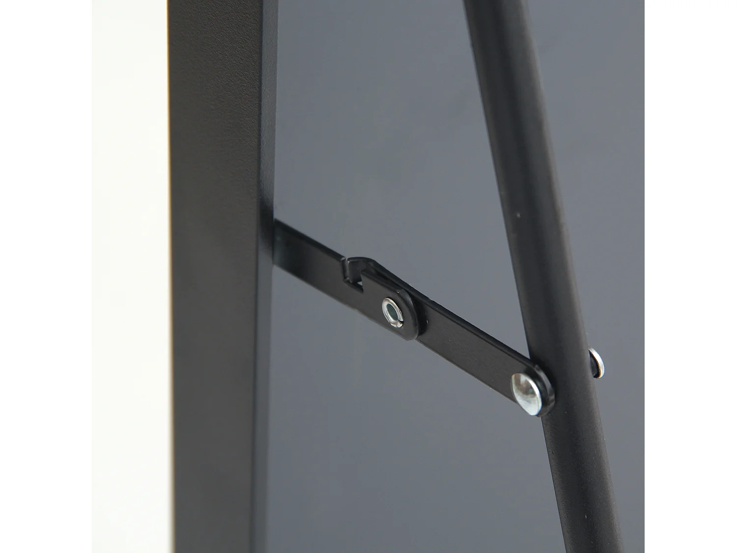 Espejo de cuerpo entero con marco fino negro, 165 x 60 cm, espejo grande de pie, para dormitorio, vestidor y espejo de pared.