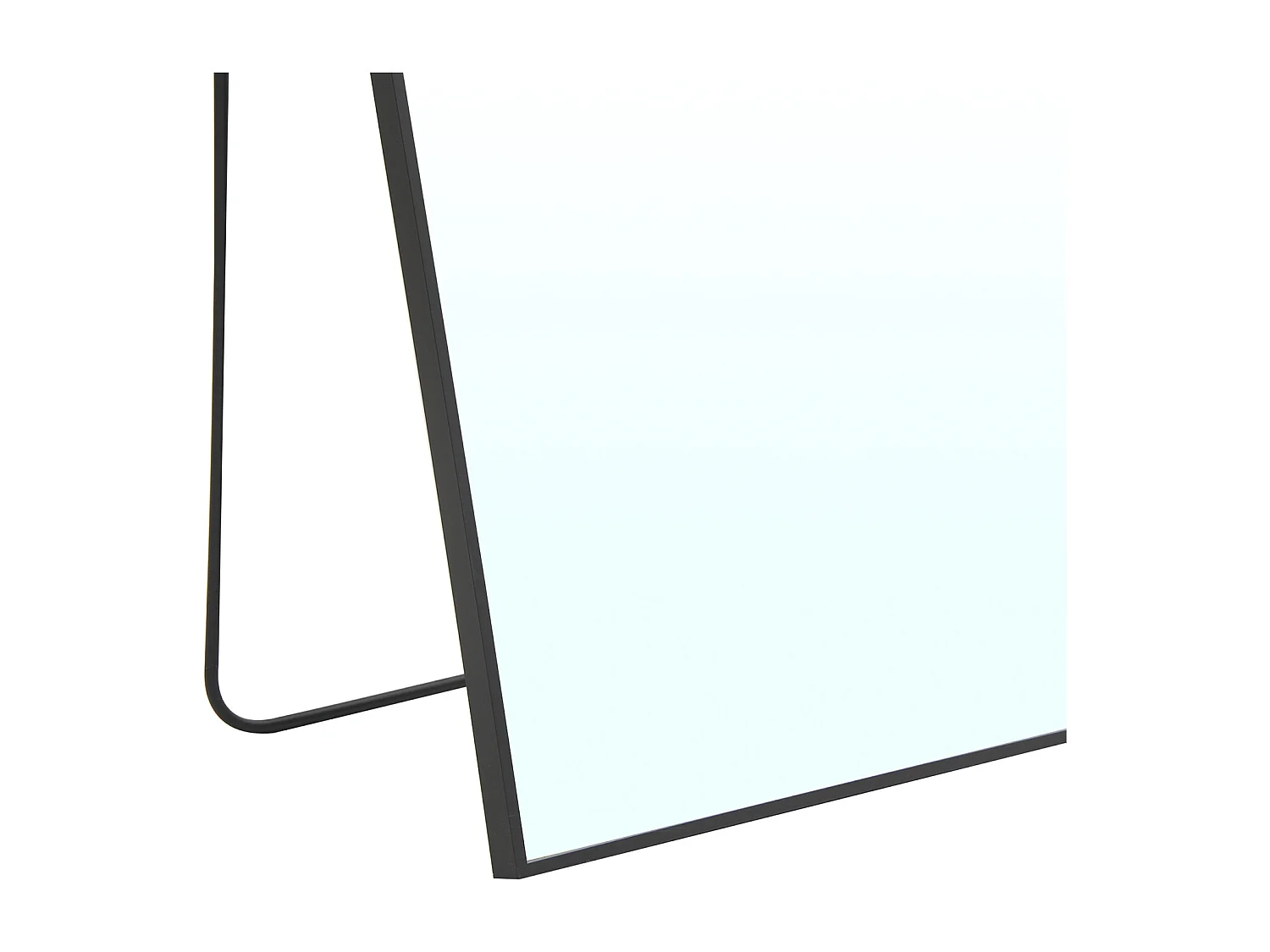 Espejo de cuerpo entero con marco fino negro, 165 x 60 cm, espejo grande de pie, para dormitorio, vestidor y espejo de pared.