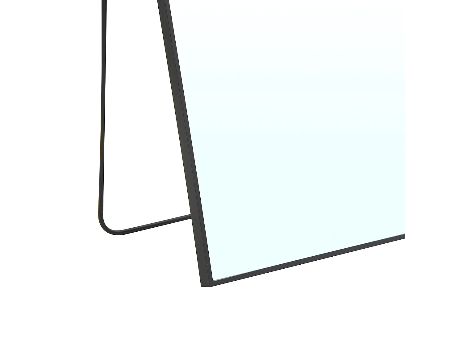 Miroir pleine longueur avec cadre fin noir 165 x 60 cm, grand miroir sur pied, chambre, dressing et miroir mural