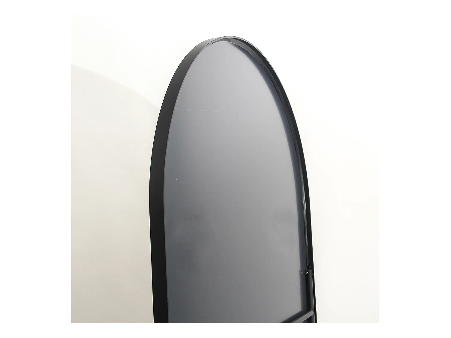 Miroir pleine longueur avec cadre fin noir 180 x 80 cm, grand miroir sur pied, chambre, dressing et miroir mural