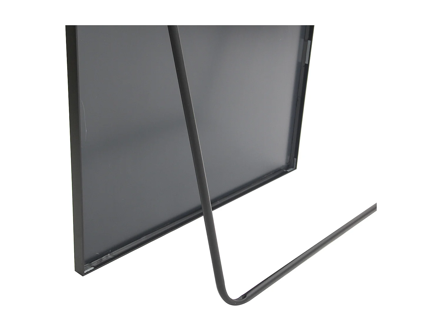 Miroir pleine longueur avec cadre fin noir 180 x 80 cm, grand miroir sur pied, chambre, dressing et miroir mural