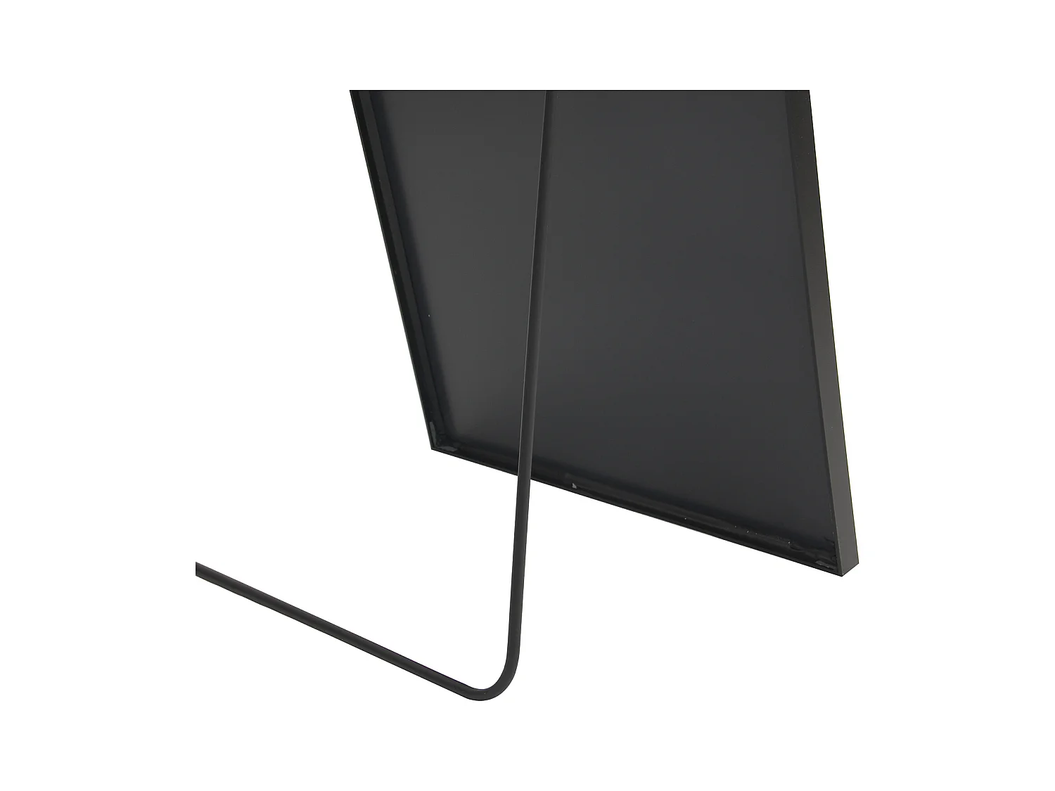 Miroir sur pied, cadre en aluminium avec support, H162cm, L53cm, noir