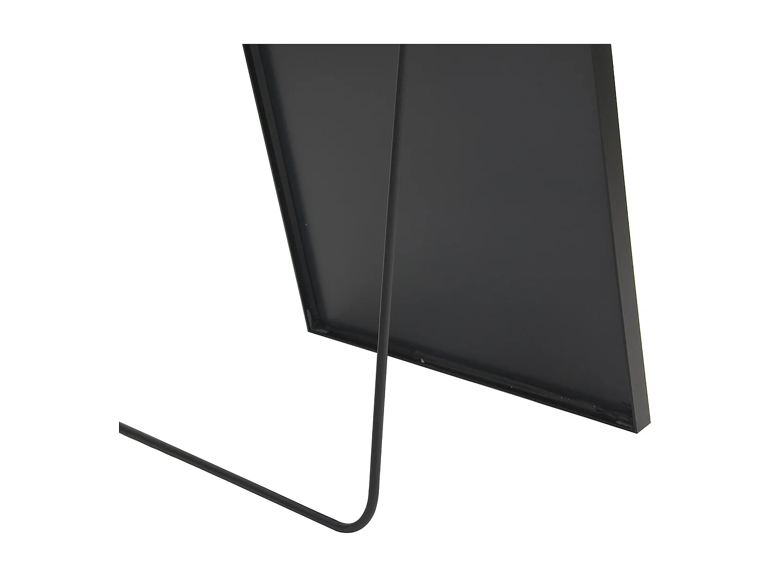 Staande spiegel, aluminium frame met standaard, H162cm, B53cm, zwart