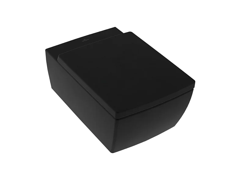 WC suspendu sans bride VILLEROY ET BOCH Memento 2.0 avec abattant Pure Black
