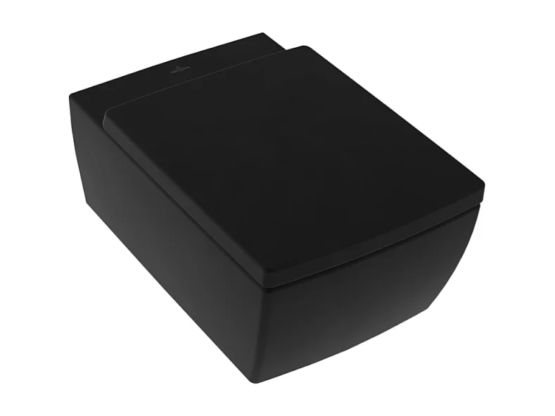 WC suspendu sans bride VILLEROY ET BOCH Memento 2.0 avec abattant Pure Black