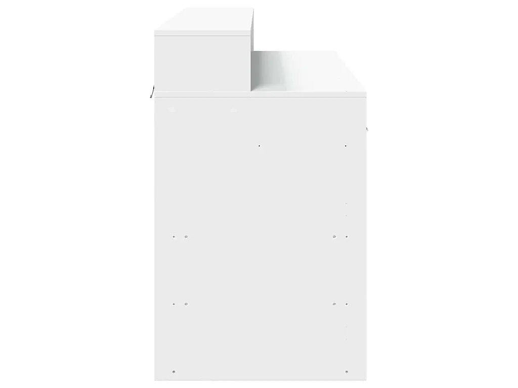 Scrivania con Luci LED Bianca 120x55x91 cm in Truciolato