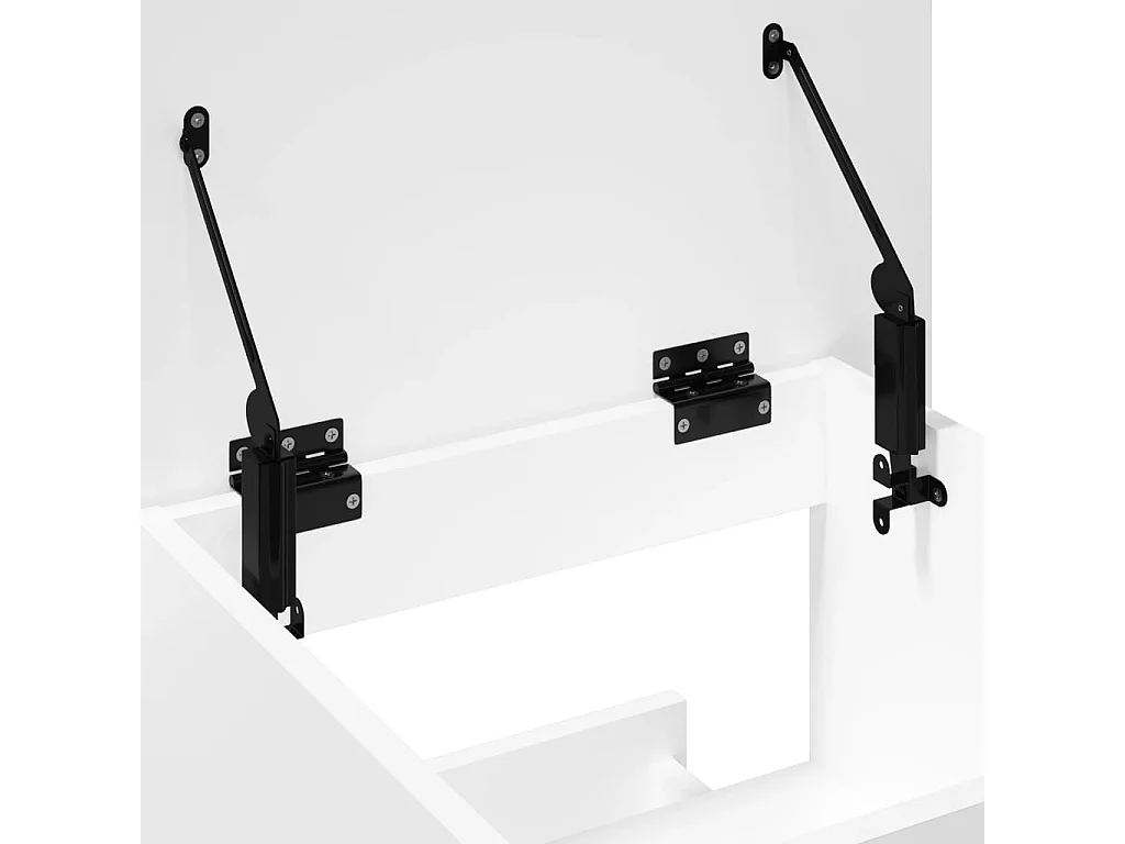 Leggio con Ruote e Cassetto Bianco 55x55x107 cm in Multistrato