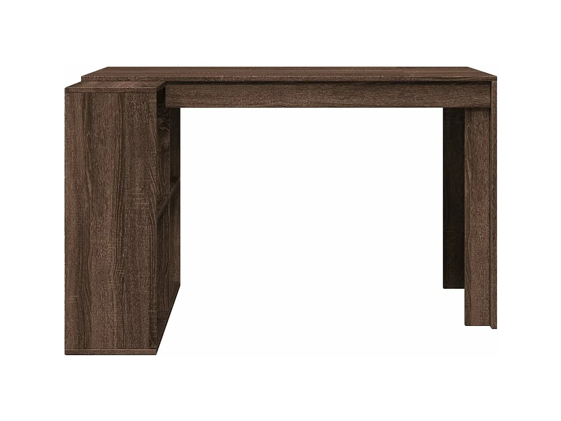 Bureau chêne marron 123,5x73,5x75 cm bois d'ingénierie