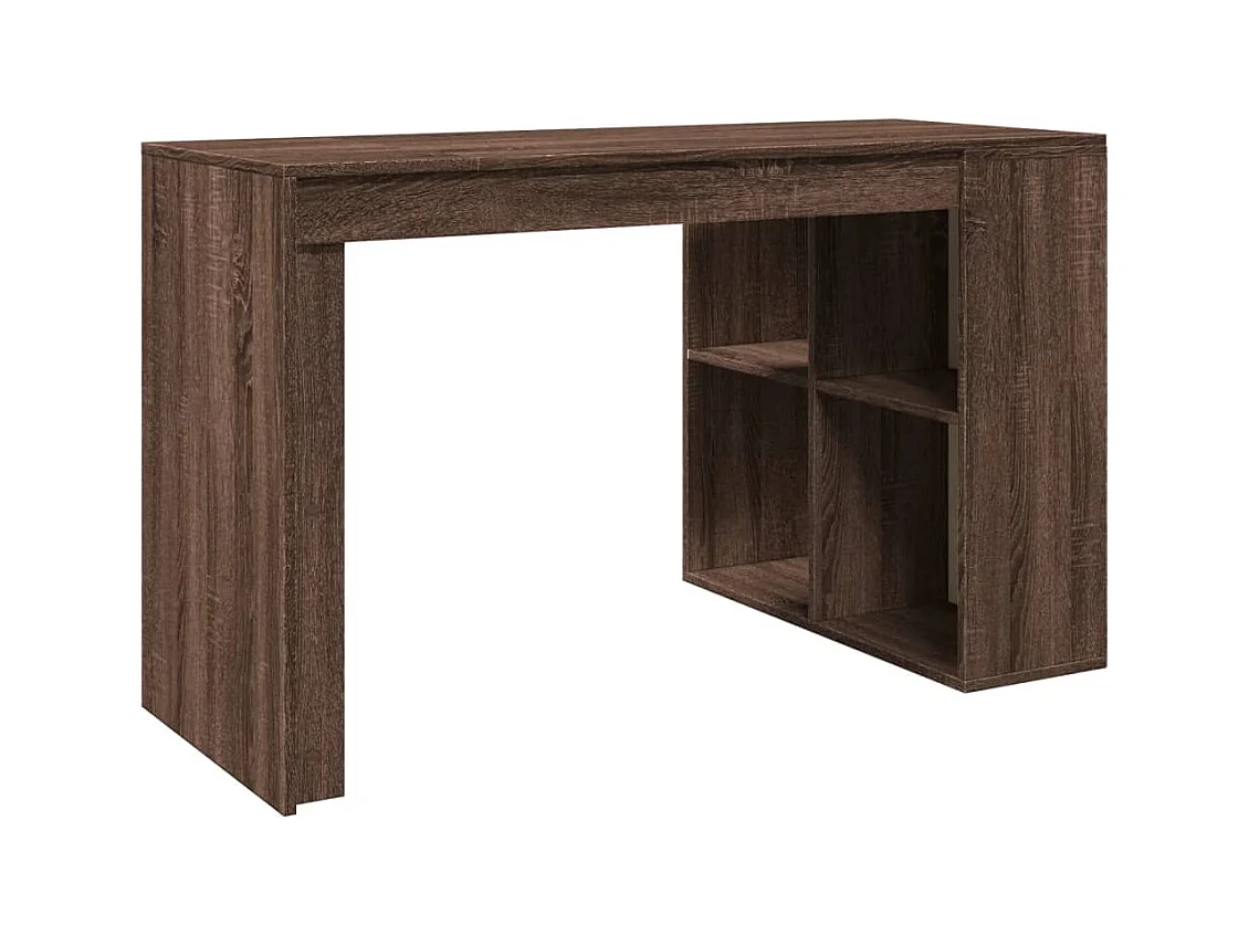 Bureau chêne marron 123,5x73,5x75 cm bois d'ingénierie