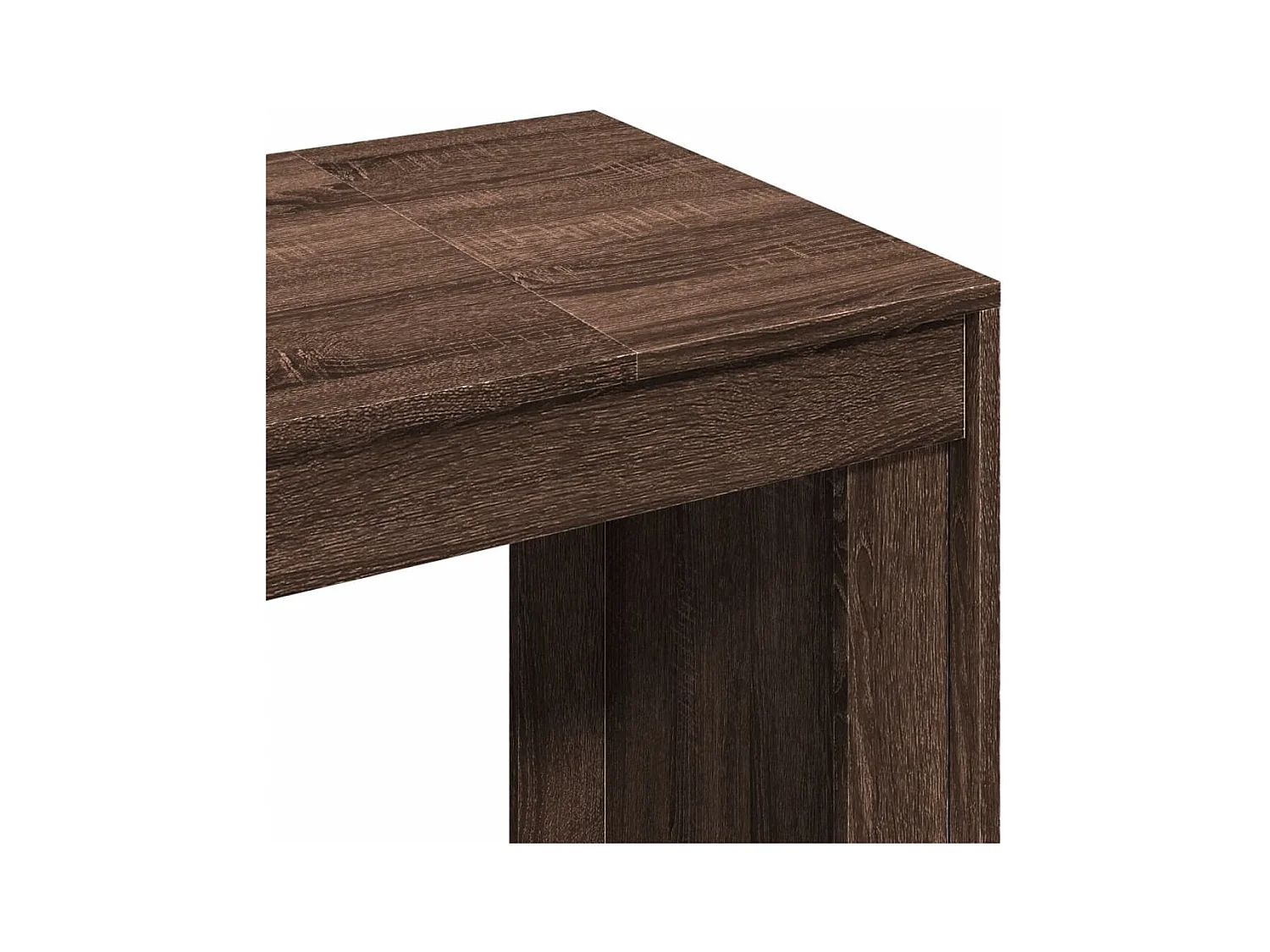 Bureau chêne marron 123,5x73,5x75 cm bois d'ingénierie