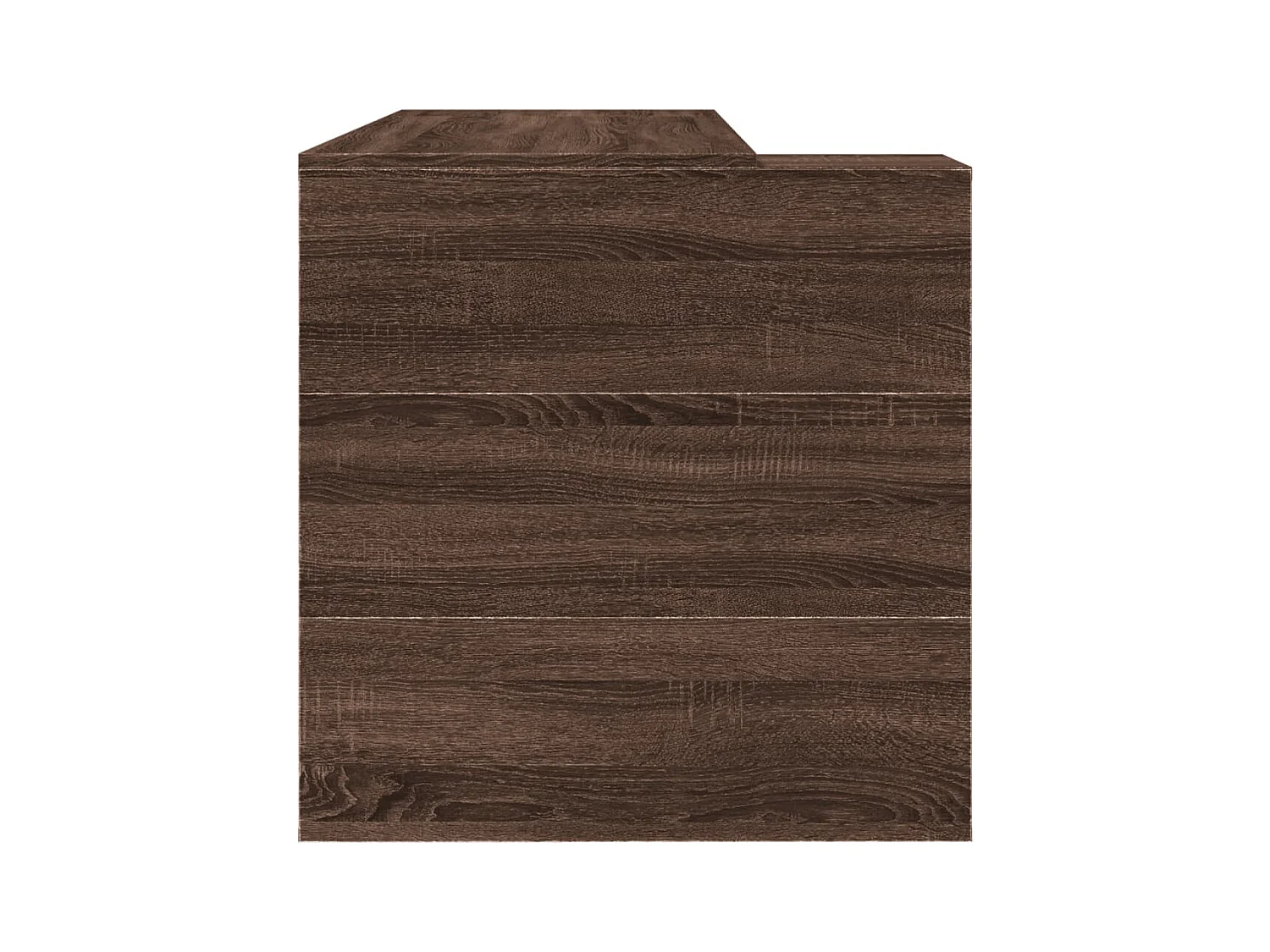 Bureau chêne marron 123,5x73,5x75 cm bois d'ingénierie