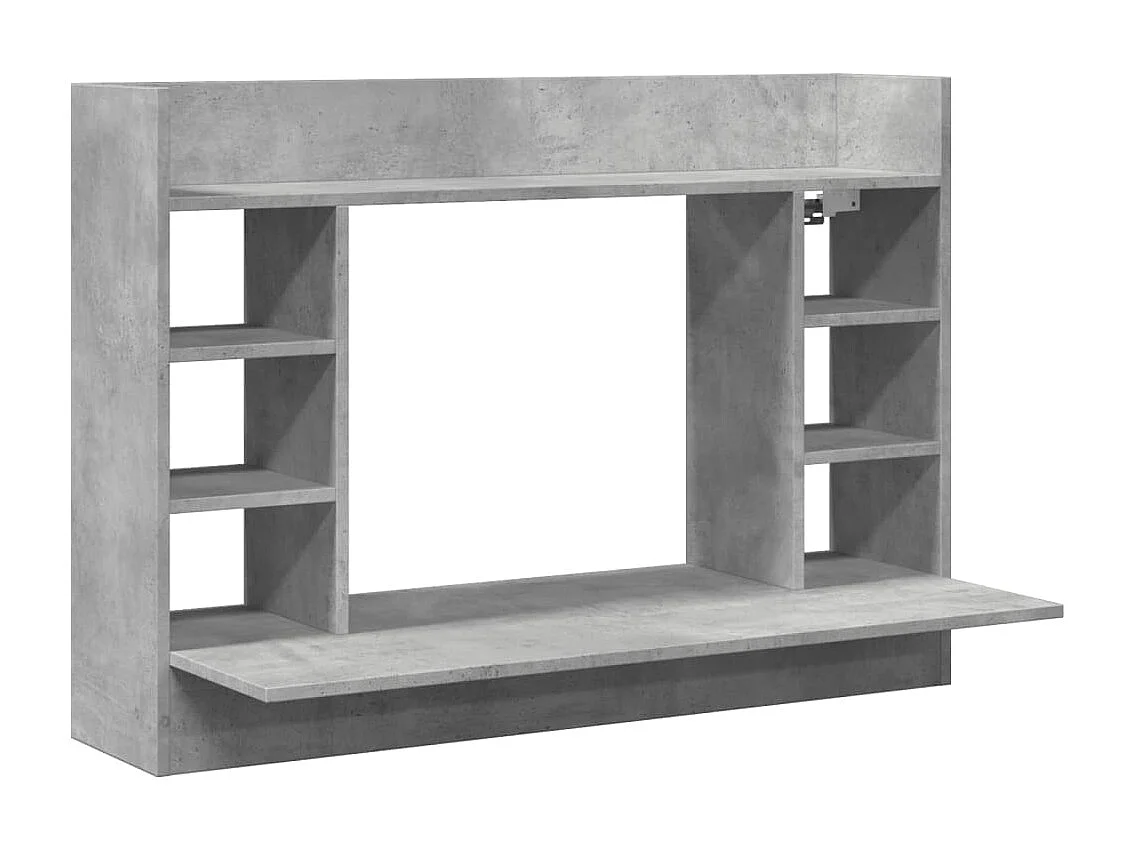 Escritorio de pared madera ingeniería gris hormigón 105x48x75cm