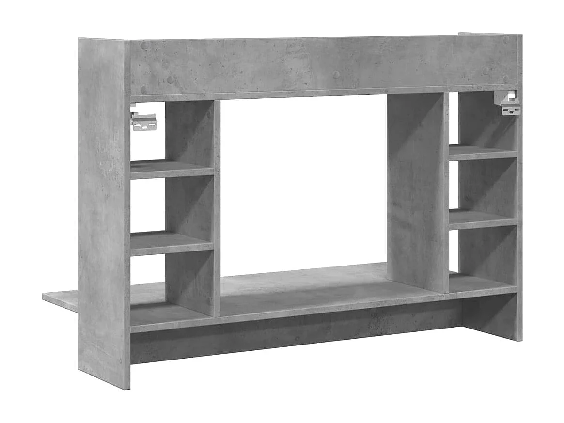 Escritorio de pared madera ingeniería gris hormigón 105x48x75cm