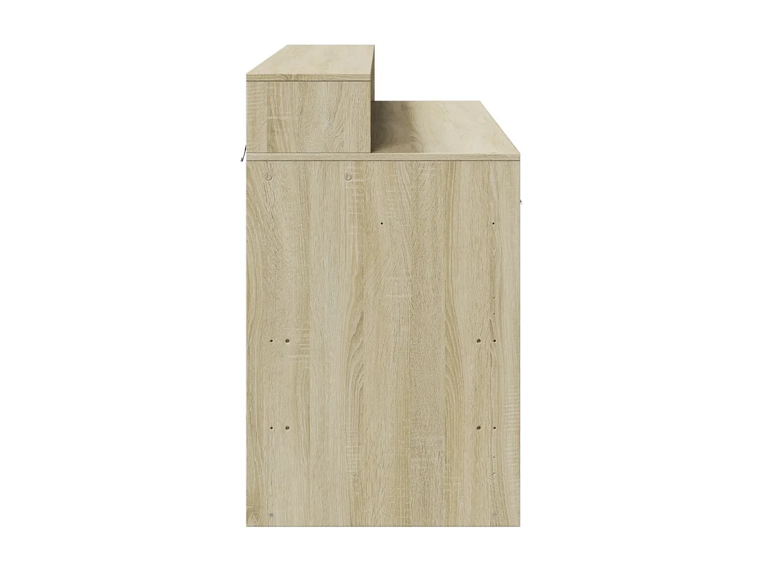 Bureau avec lumières LED chêne sonoma bois d'ingénierie