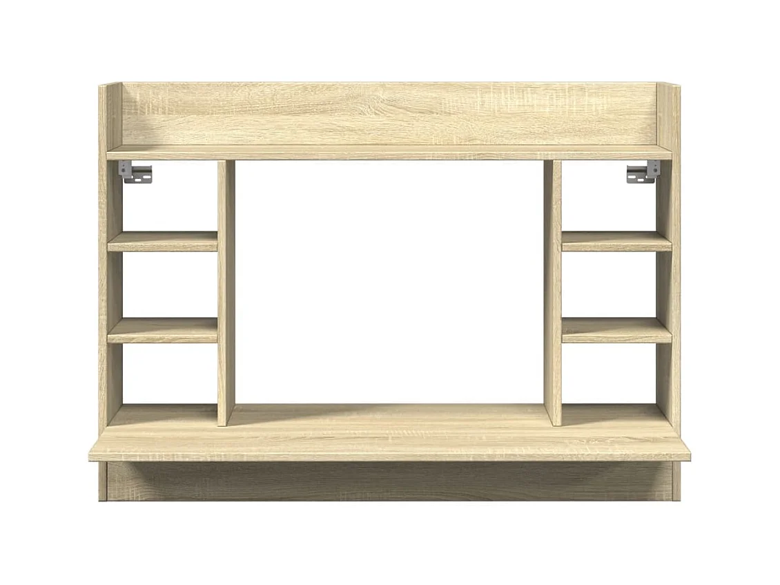 Bureau mural chêne sonoma 105x48x75 cm bois d'ingénierie