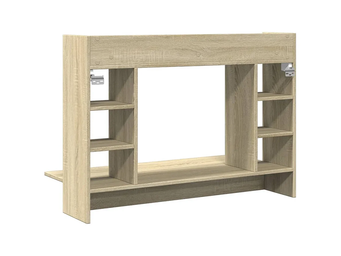Bureau mural chêne sonoma 105x48x75 cm bois d'ingénierie