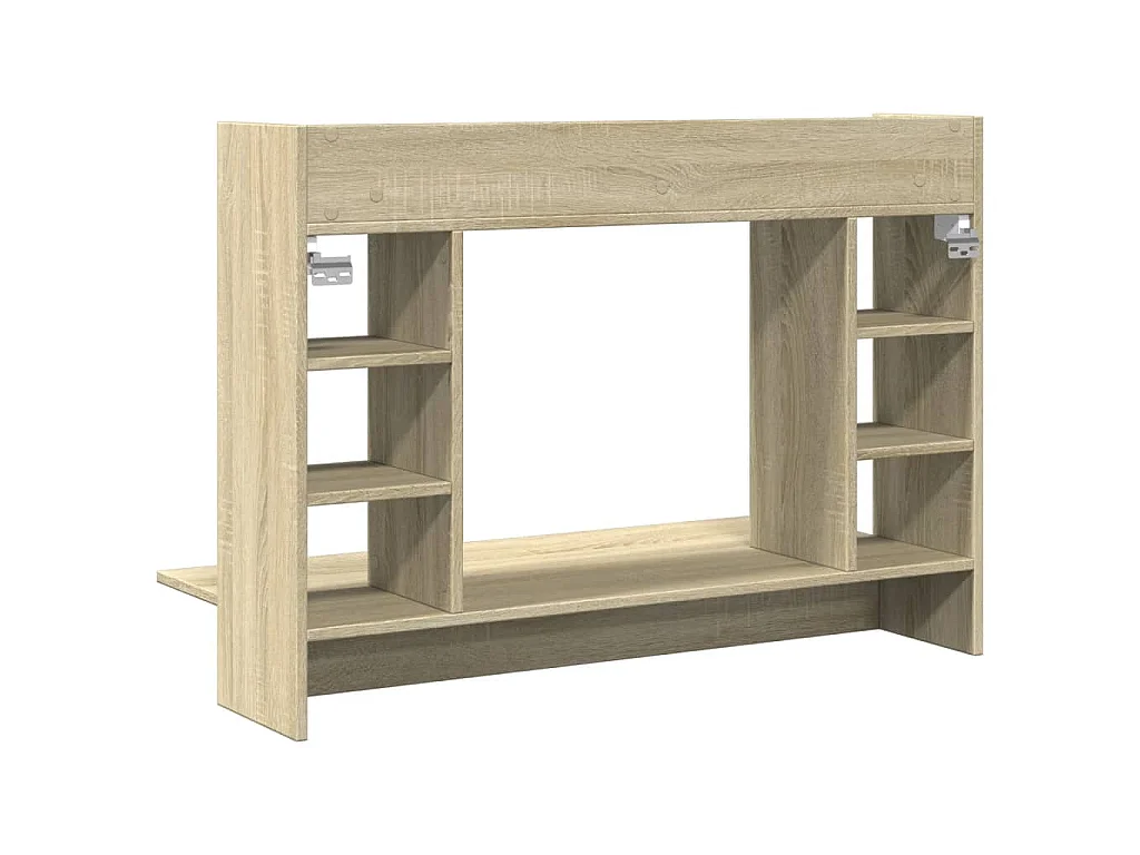 Bureau mural chêne sonoma 105x48x75 cm bois d'ingénierie