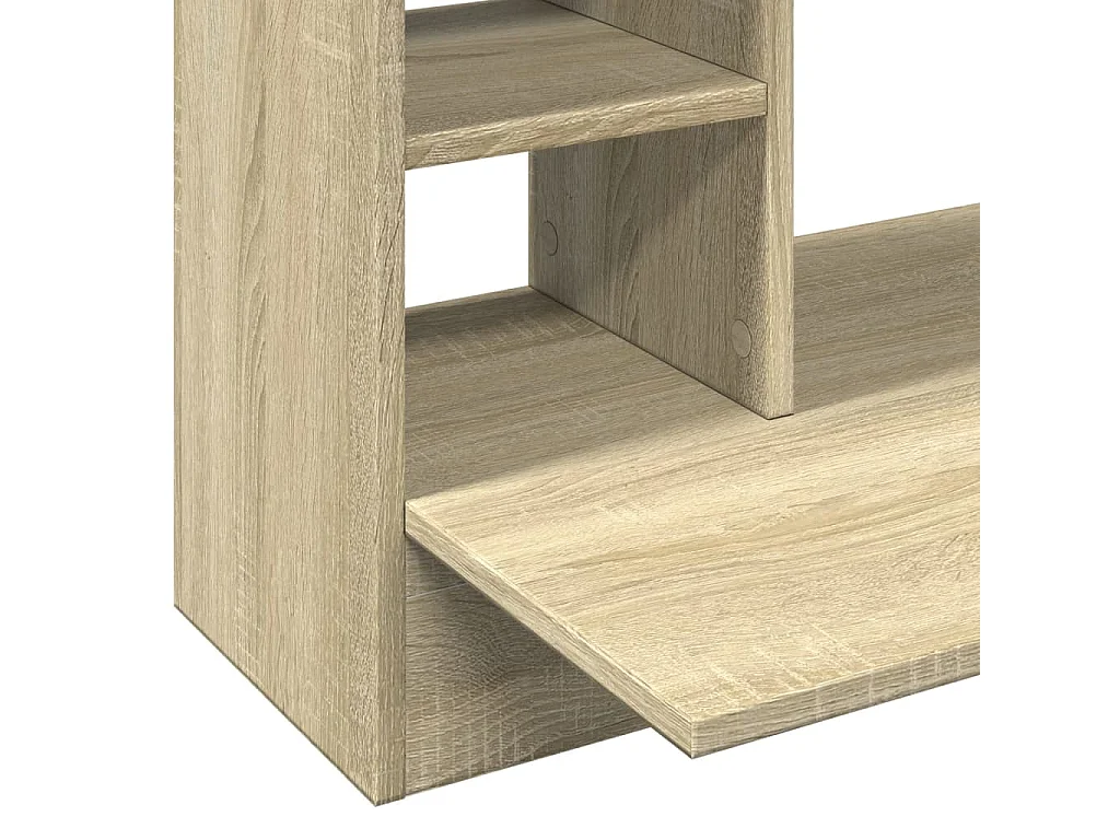 Bureau mural chêne sonoma 105x48x75 cm bois d'ingénierie