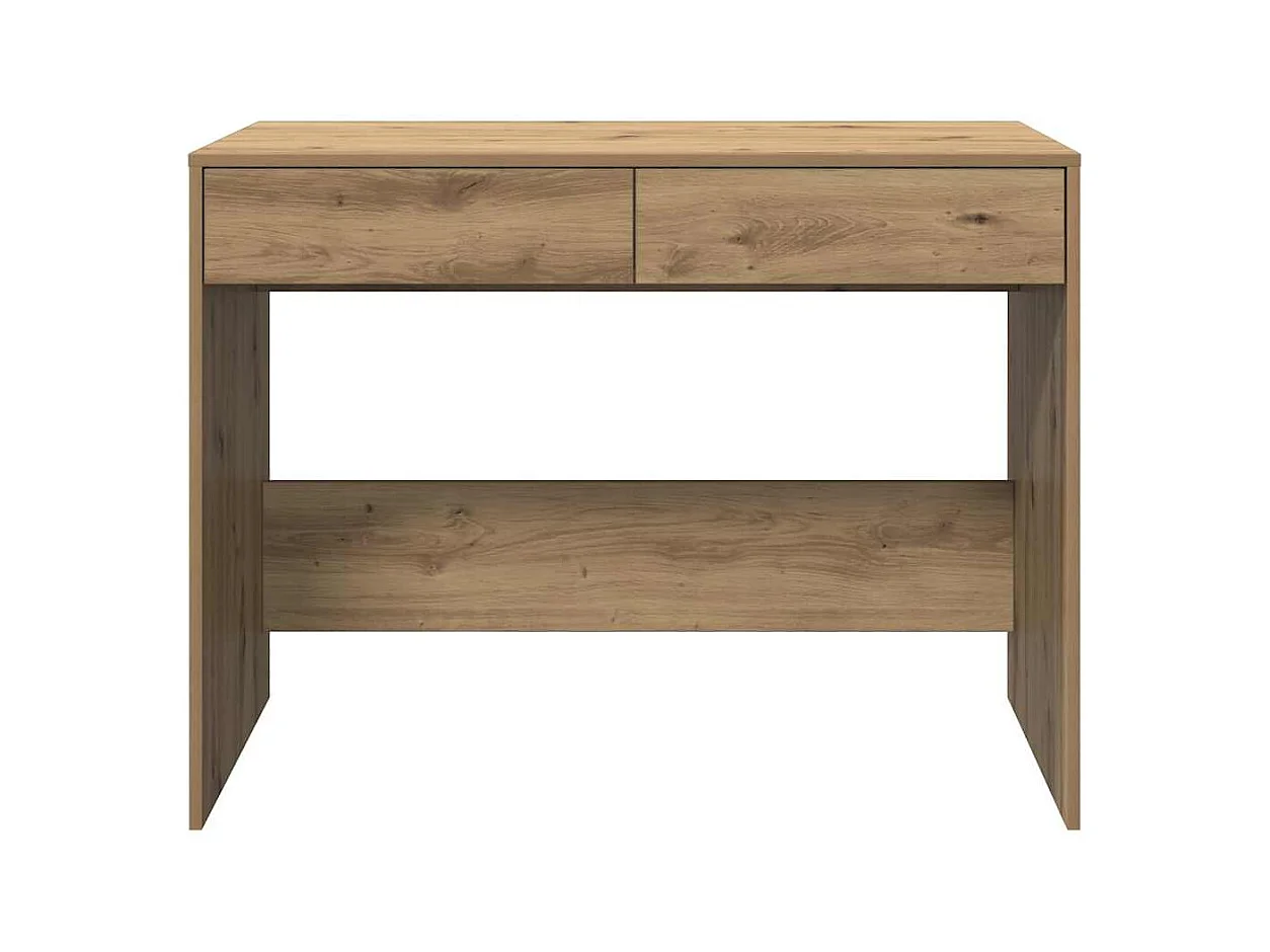 Bureau chêne artisanal 101x50x76,5 cm bois d'ingénierie