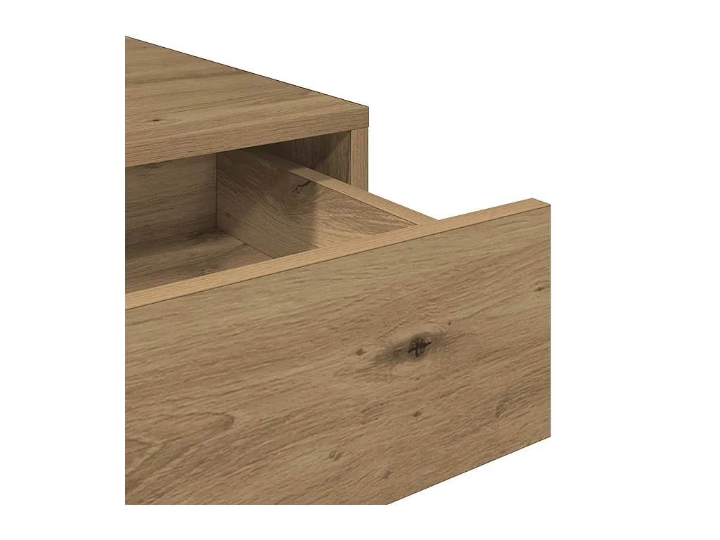 Bureau chêne artisanal 101x50x76,5 cm bois d'ingénierie