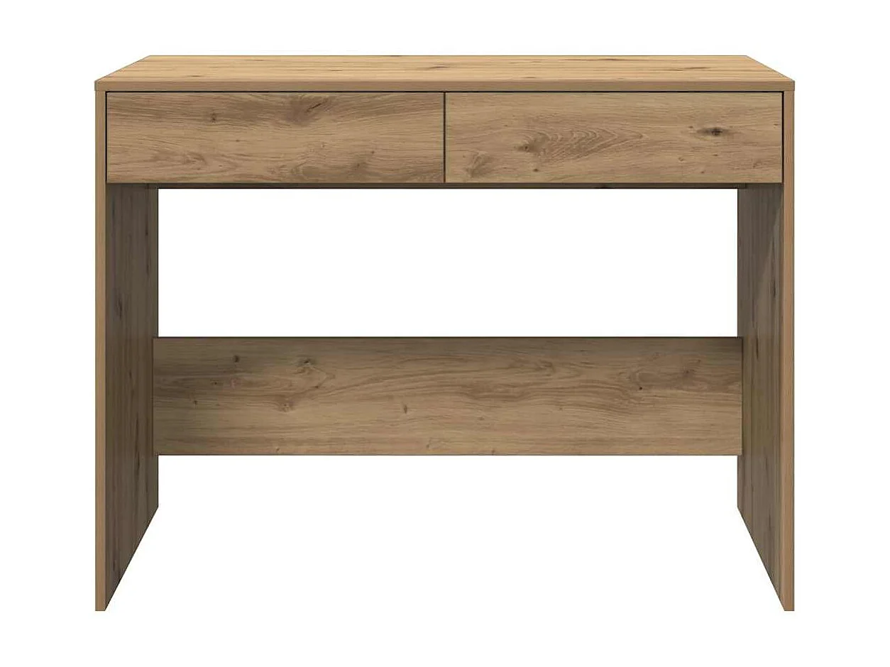 Bureau chêne artisanal 101x50x76,5 cm bois d'ingénierie