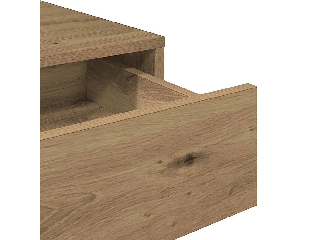 Bureau chêne artisanal 101x50x76,5 cm bois d'ingénierie