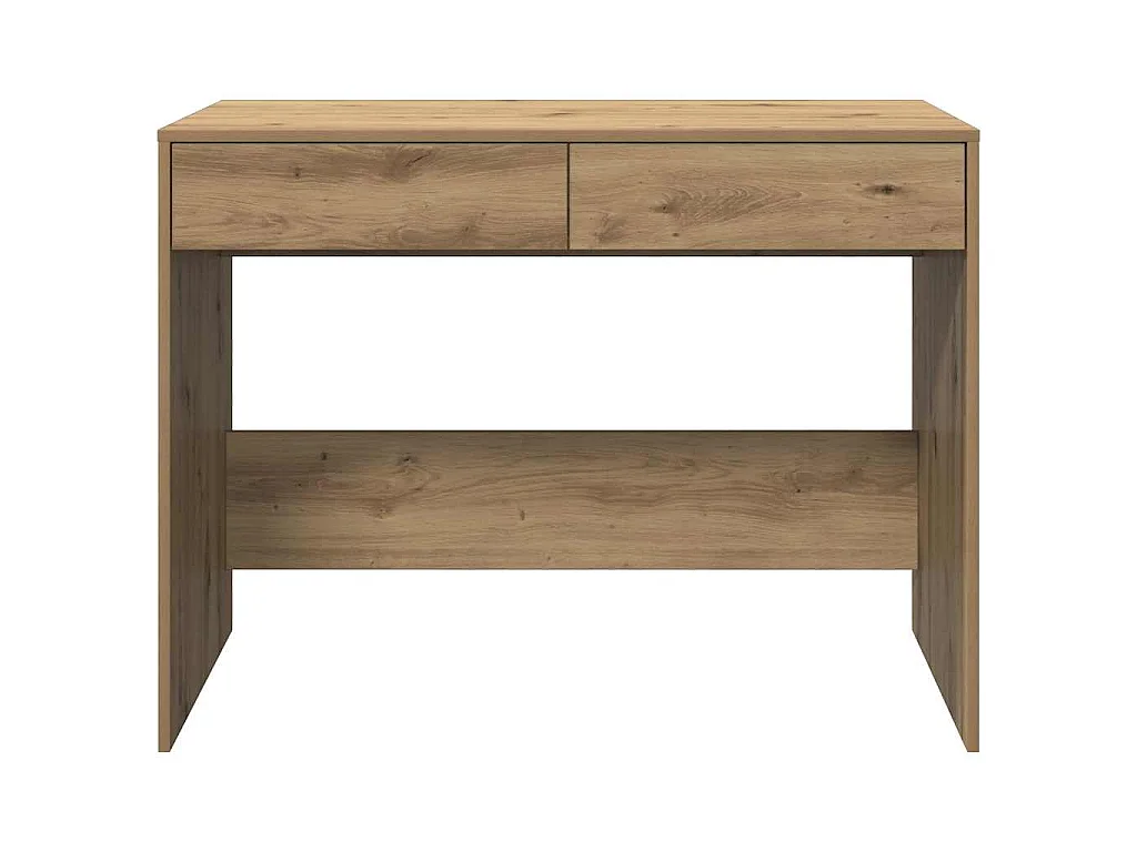 Bureau 101x50x76,5 cm bewerkt hout artisanaal eikenkleur