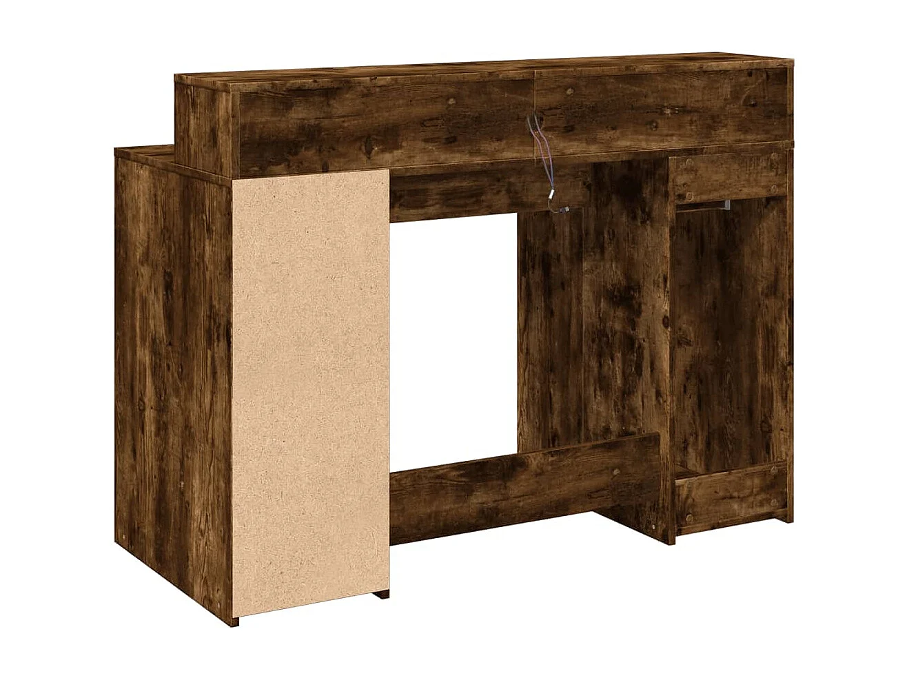 LED-Schreibtisch Räuchereiche 120x55x91 cm Holzwerkstoff